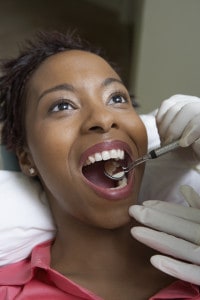 Woman Getting Dental Exam